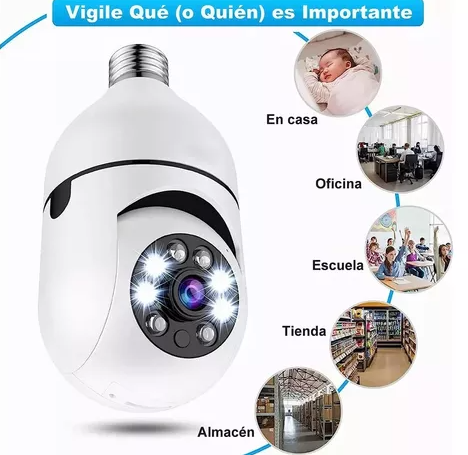 Foco Cámara de Seguridad 360° ¡Oferta ilimitada 2x1!