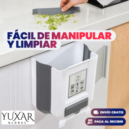 Papelera plegable PREMIUM con dispensador 2x1