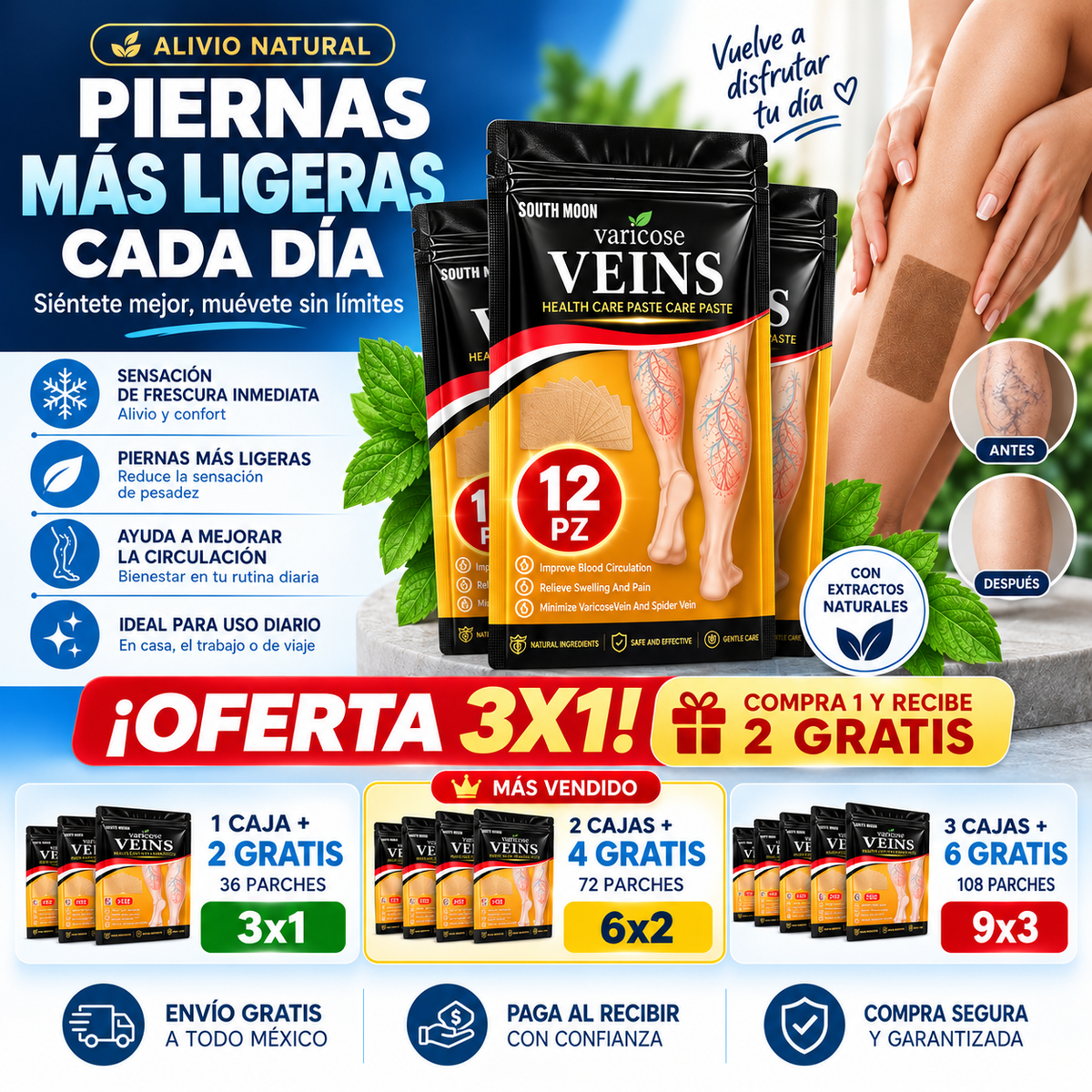 VenoCalm™ | Alivio para Varices y Piernas Cansadas