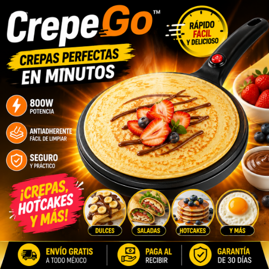 CrepeGo™ | Crepera Eléctrica Antiadherente