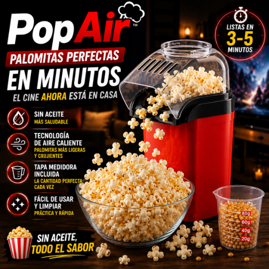 PopAir™ | Palomitas Perfectas en Minutos