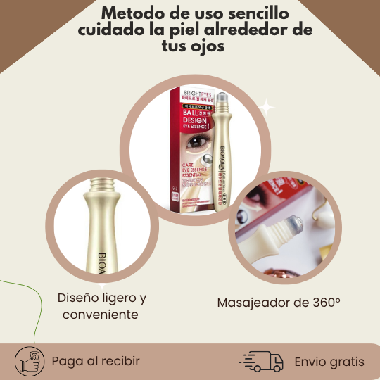 BIOAQUA | Roll-On Corrector de Ojos Antifatiga e Iluminador Natural
